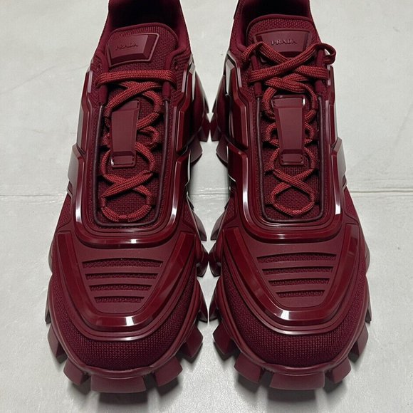 PRADA CLOUDBUST THUNDER RED BAROLO SIZE 9.5 MEN NEW AUTHENTIC CALZATURE UOMO - Picture 2 of 6